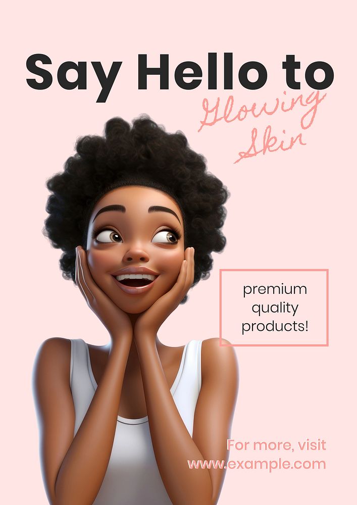 Skincare poster template