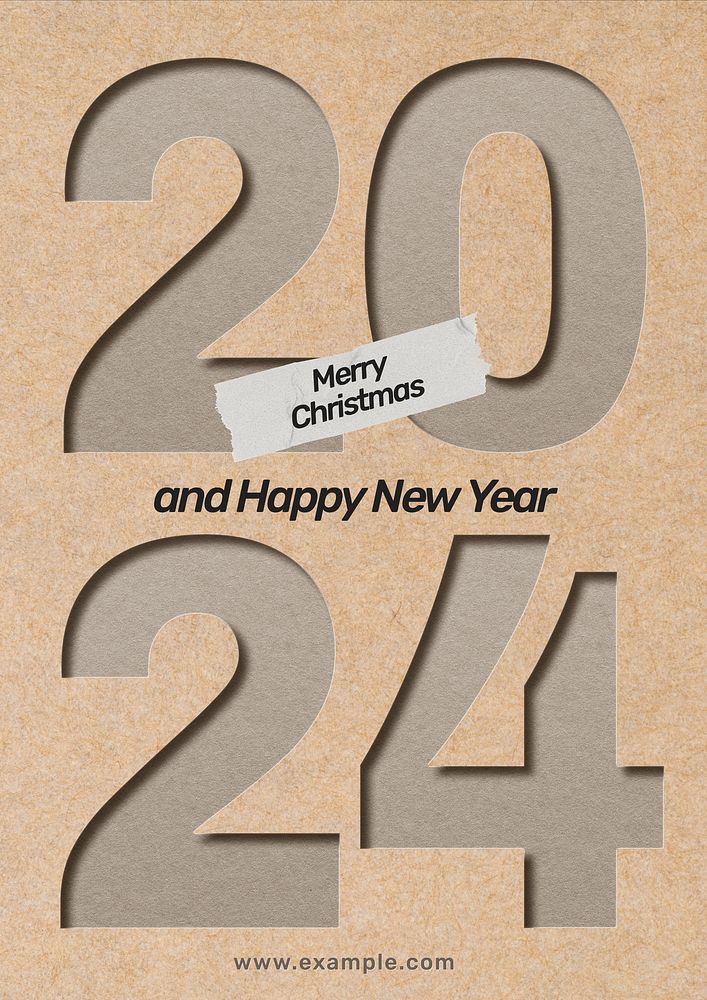 Christmas & new year  greeting card template