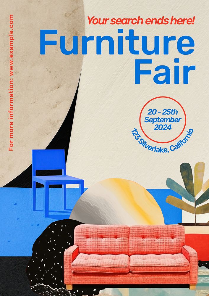 Furniture fair   poster template