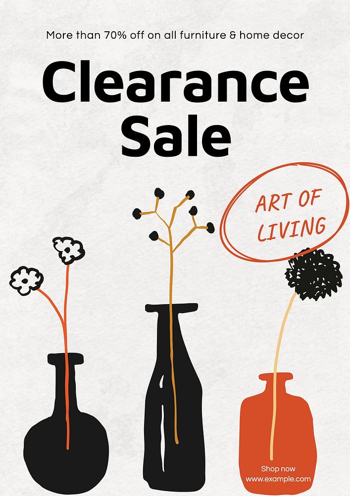 Clearance sale poster template