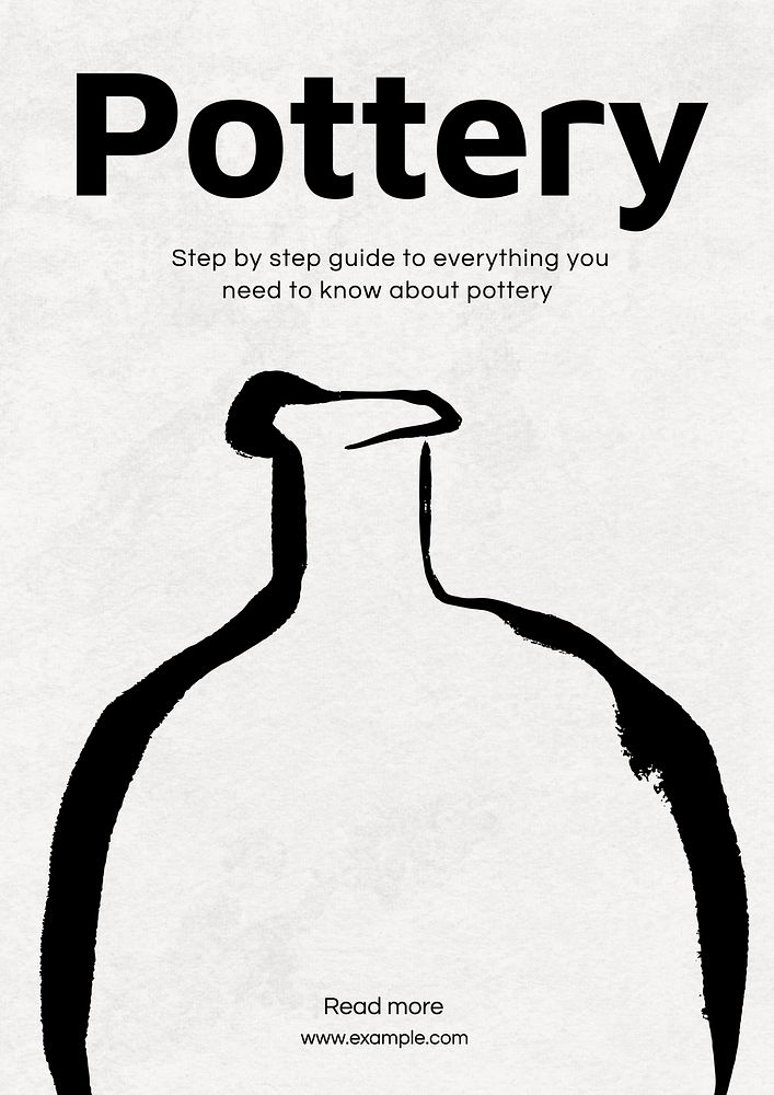 Pottery hobby poster template