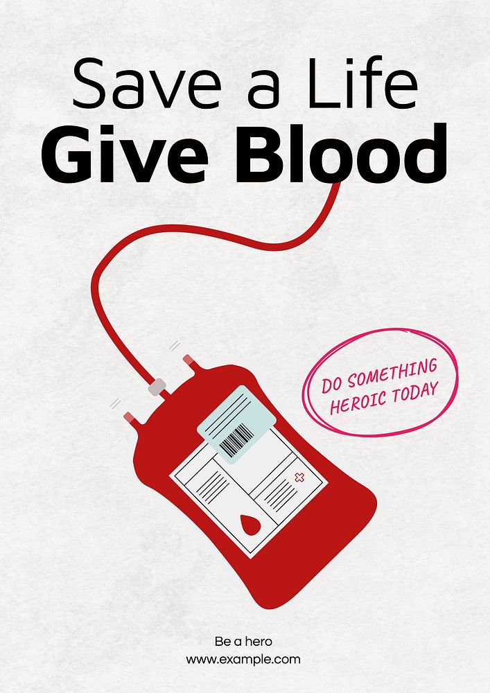Blood donation poster template