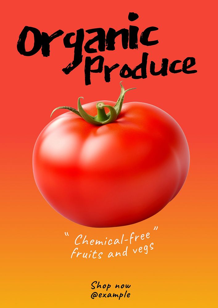 organic produce poster template