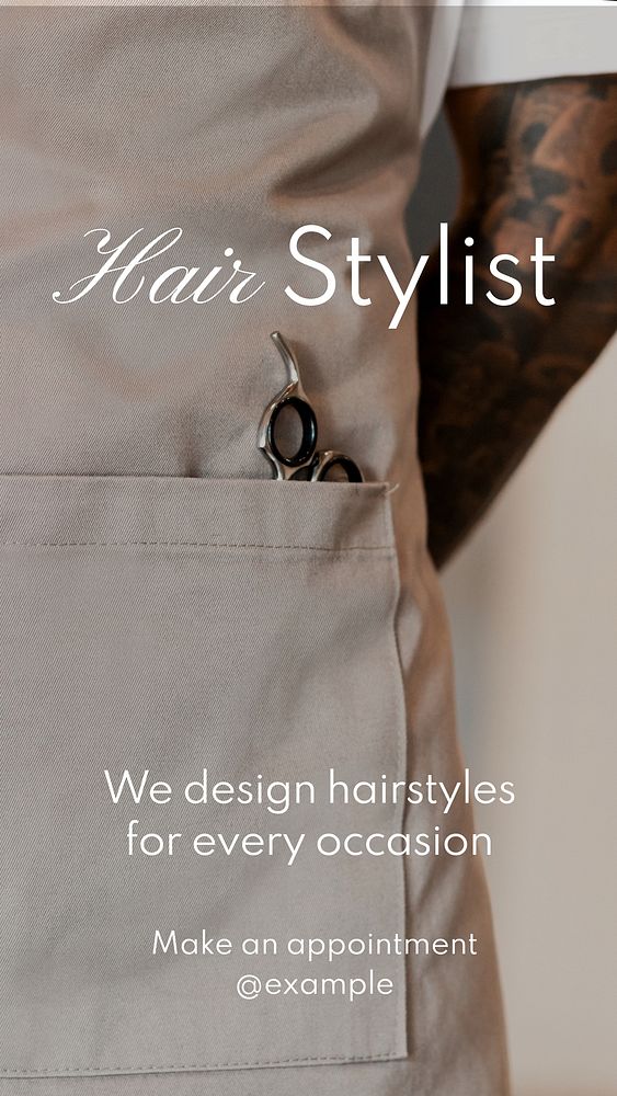 Hair stylist    Instagram story temple