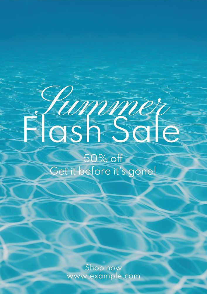 Summer flash sale poster template