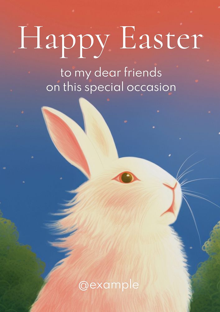 Happy Easter greeting card template