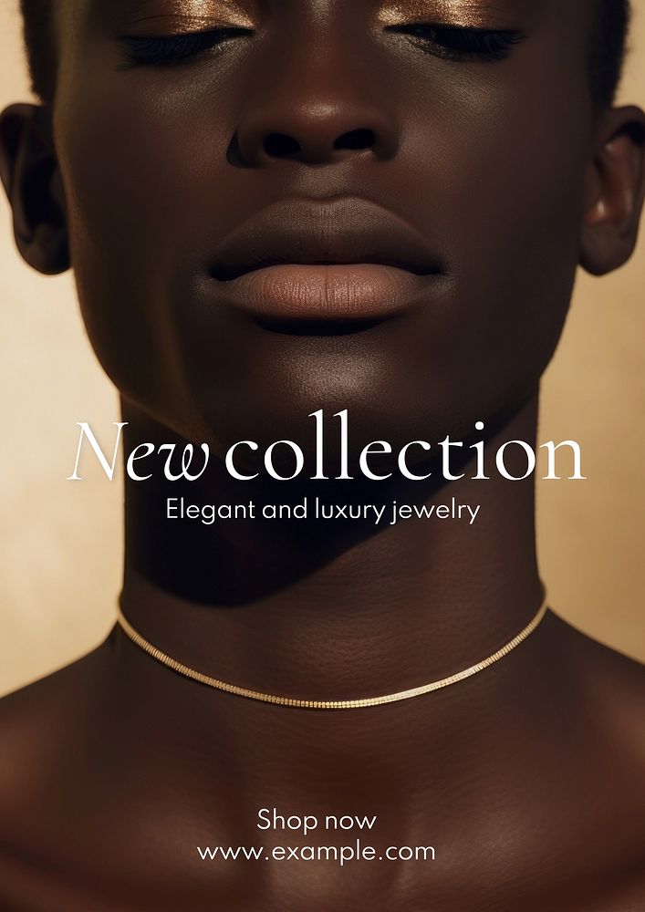 New jewelry collection  poster template