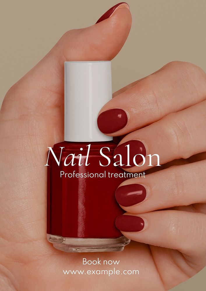 Nail salon poster template