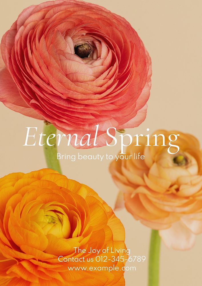 Eternal spring  poster template