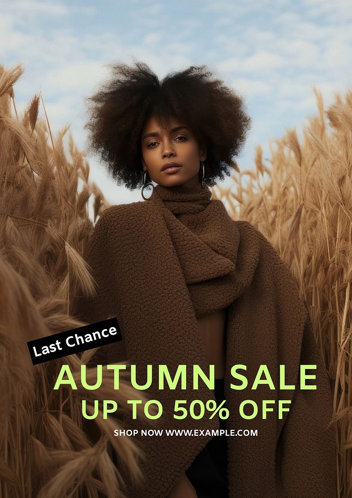 Autumn sale   poster template