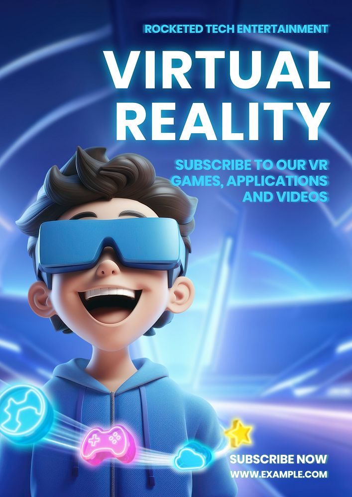 Virtual reality poster template