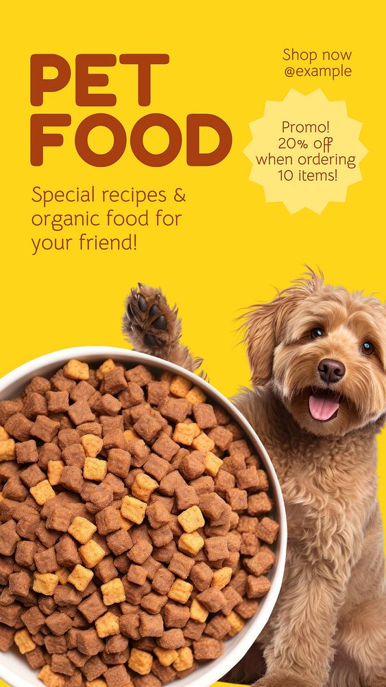 Pet food Instagram story template