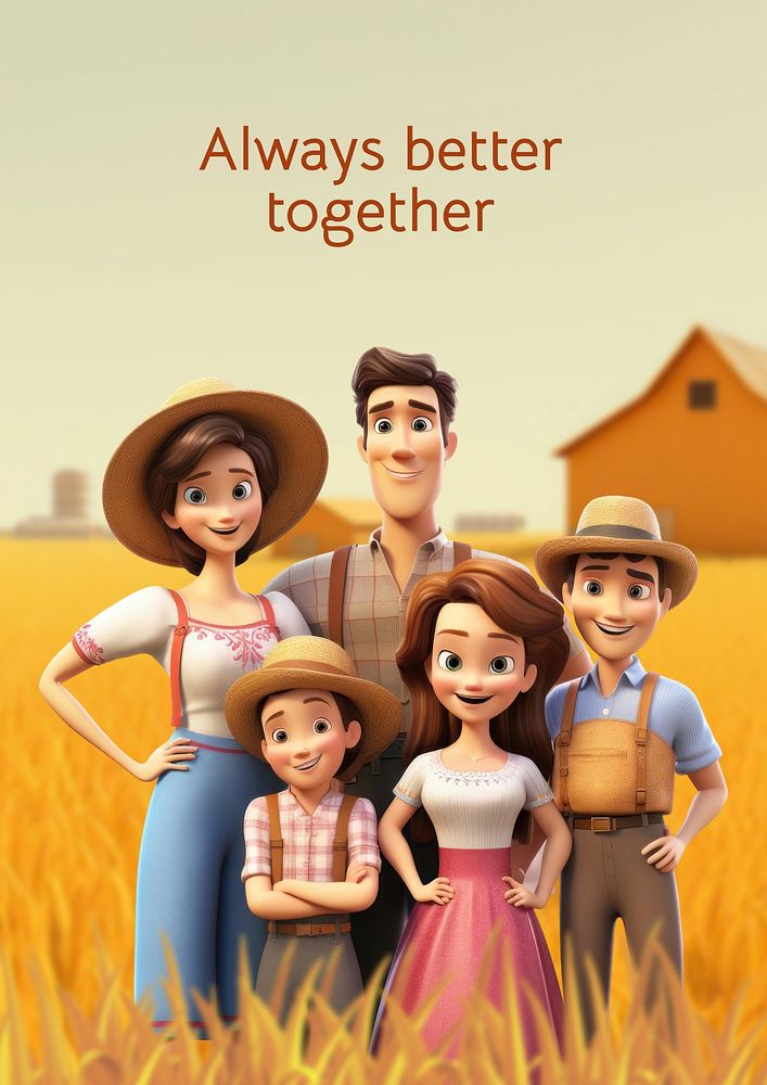 Better together always quote poster template