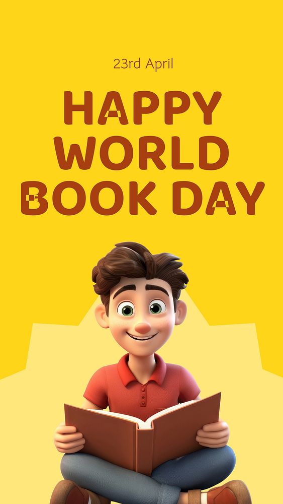 Happy World Book Day Facebook story template