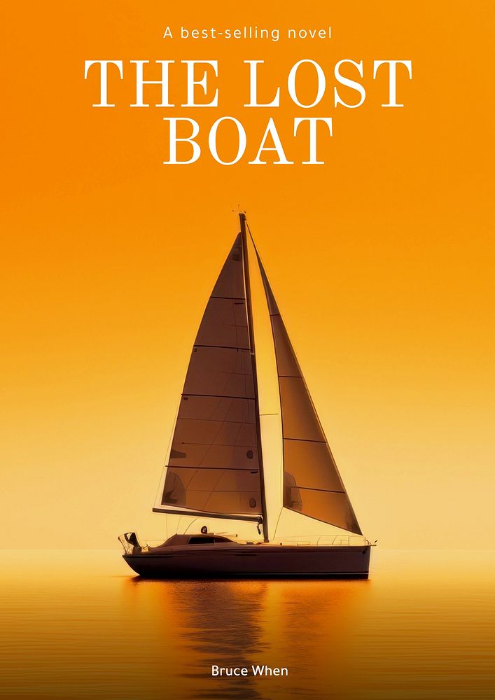 Lost boat book poster template