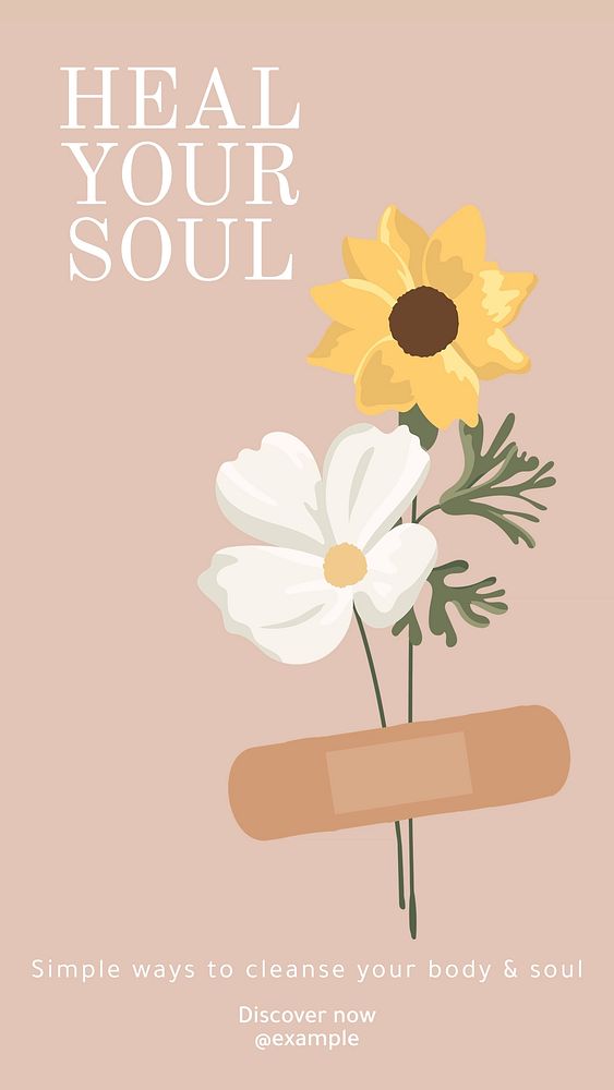 Heal your soul  Instagram post template