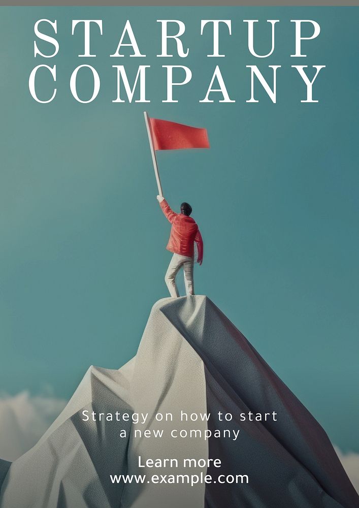 Startup company poster template