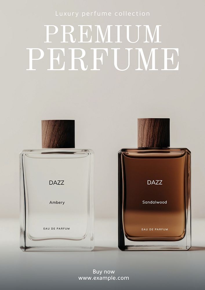 Premium perfume poster template and design