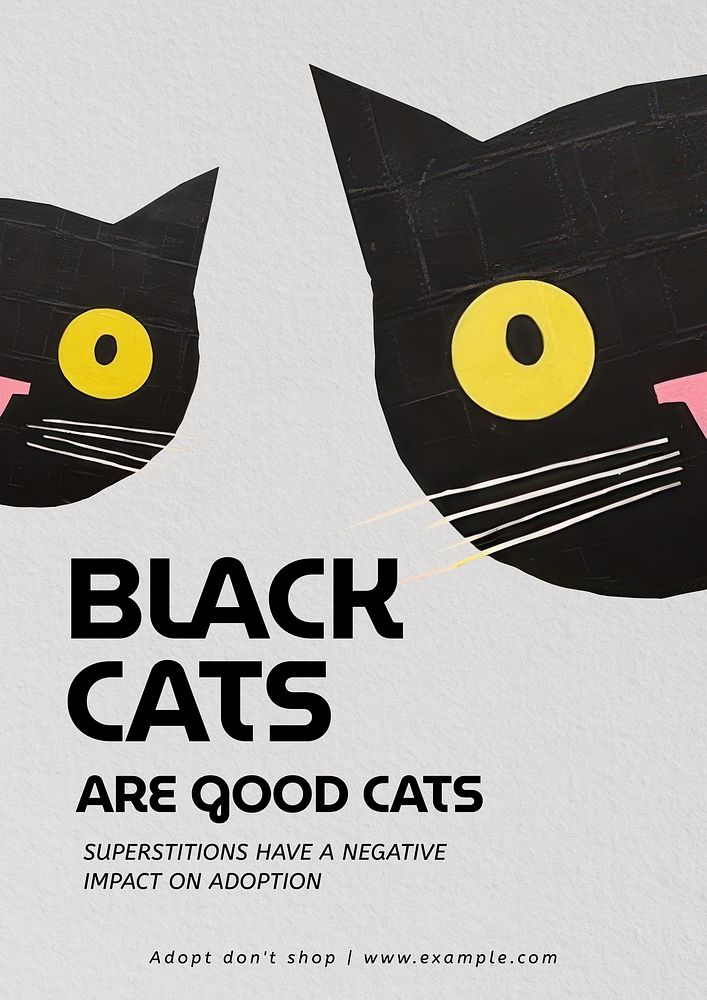Black cats   poster template