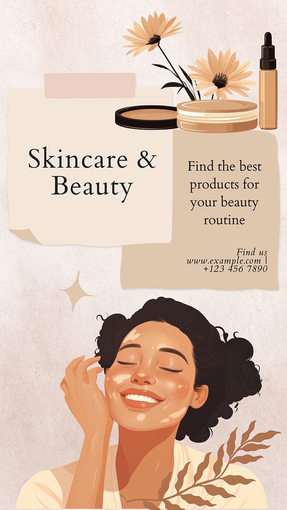 Skincare & beauty Facebook story template