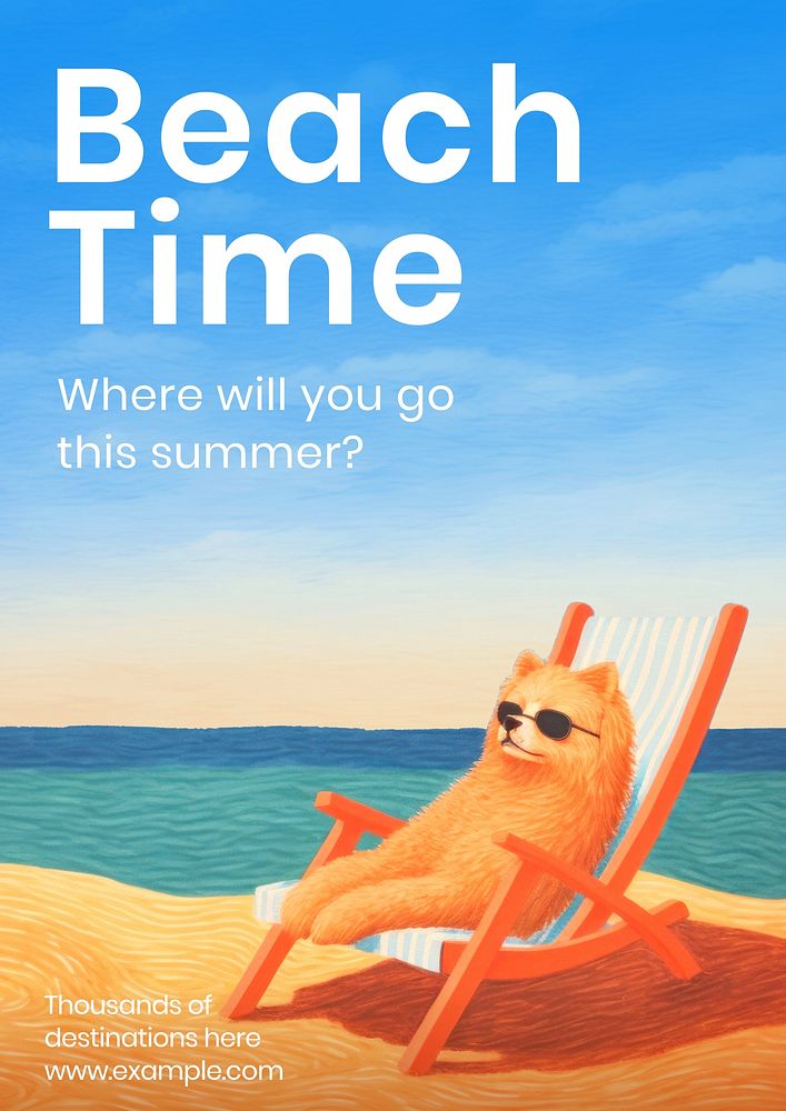 Summer holiday poster template