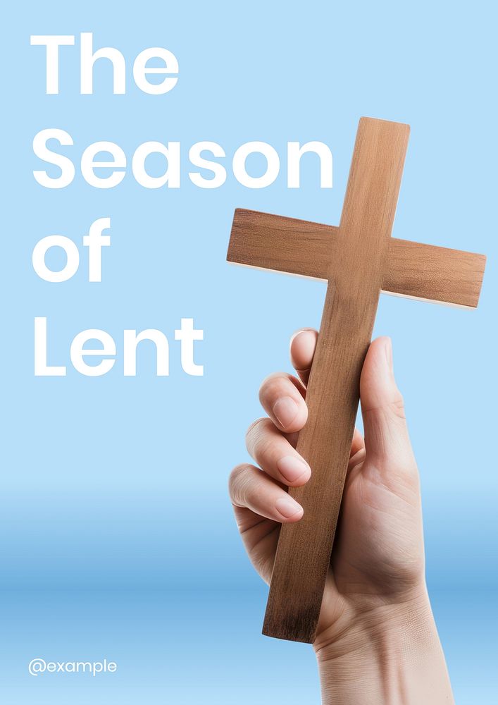 Lent season poster template