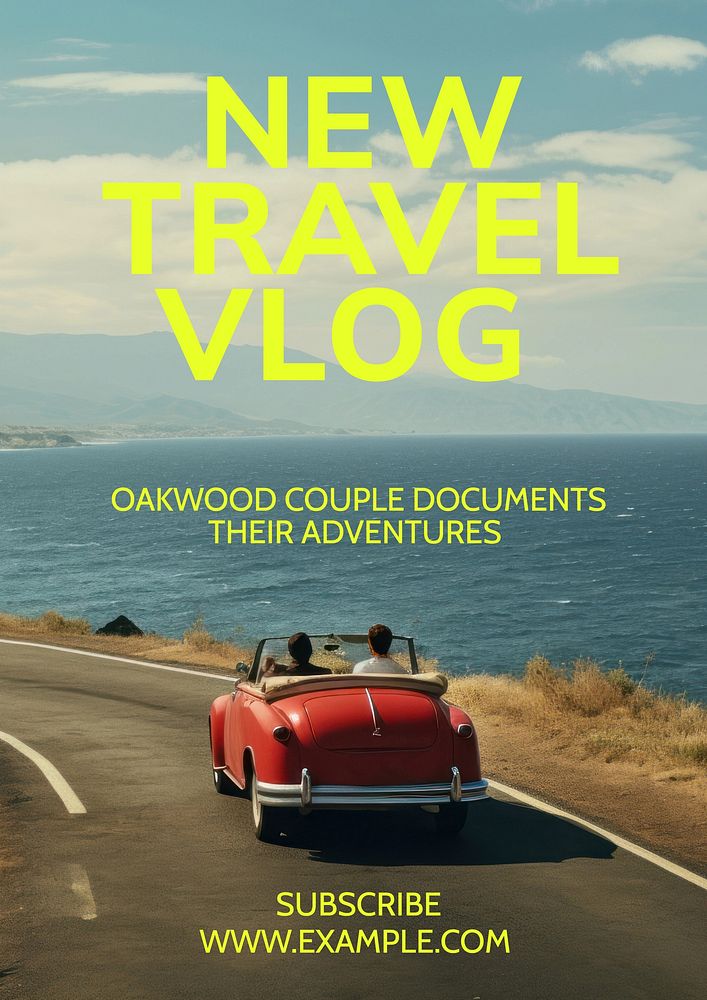 Travel blog poster template
