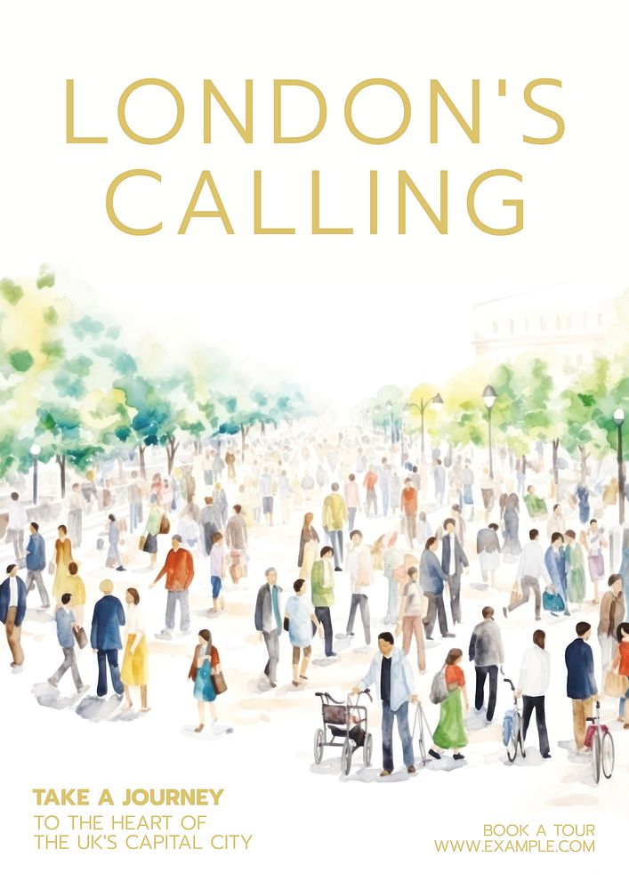 London calling poster template