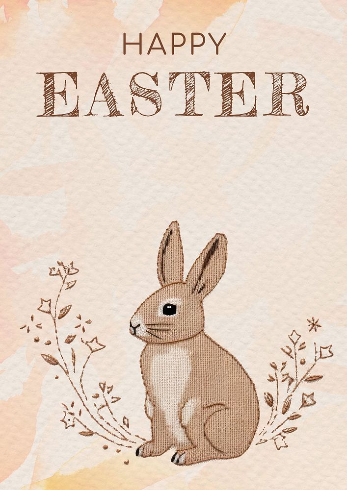 Happy easter poster template