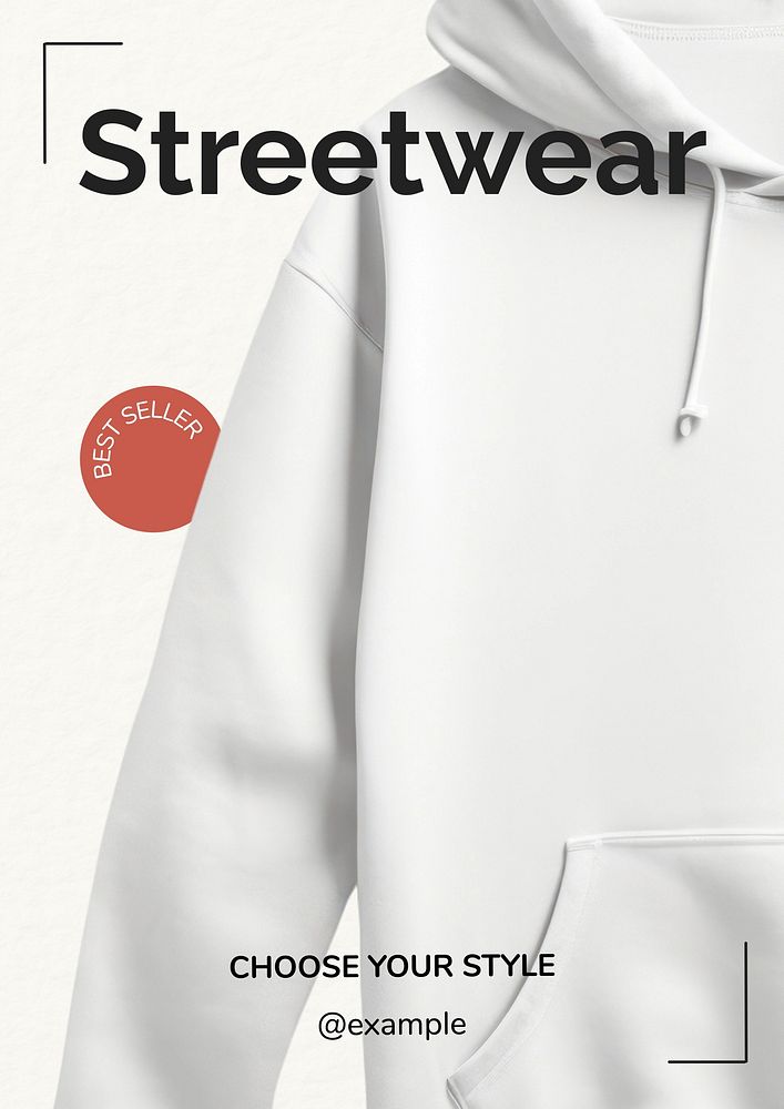 Streetwear sale poster template