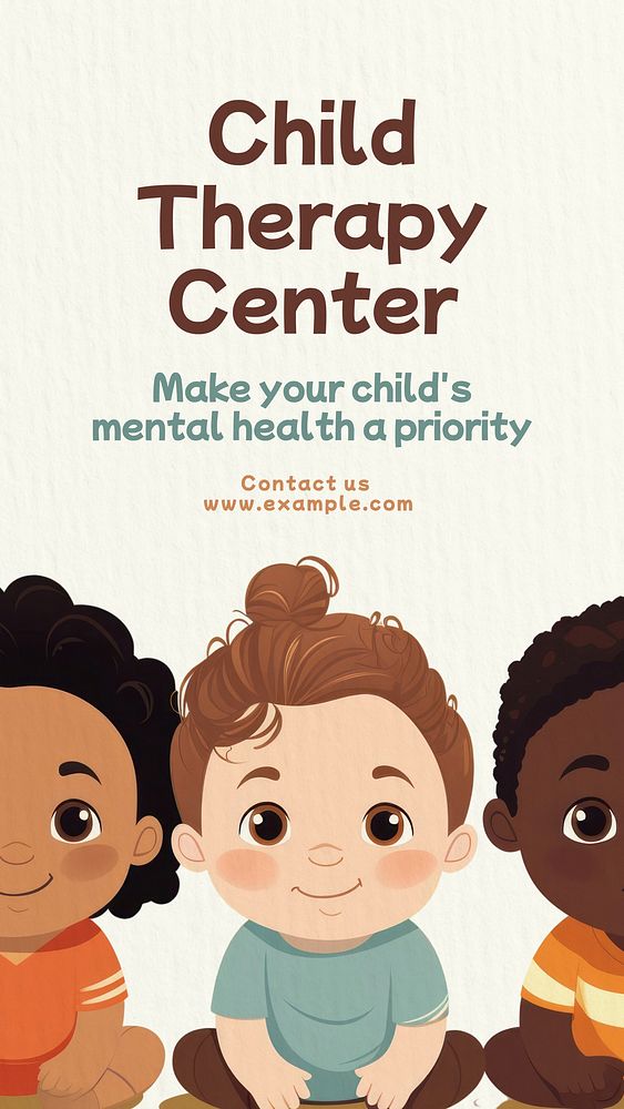 Child therapy center Instagram story template