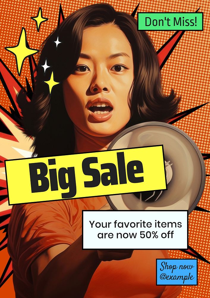 Big sale poster template