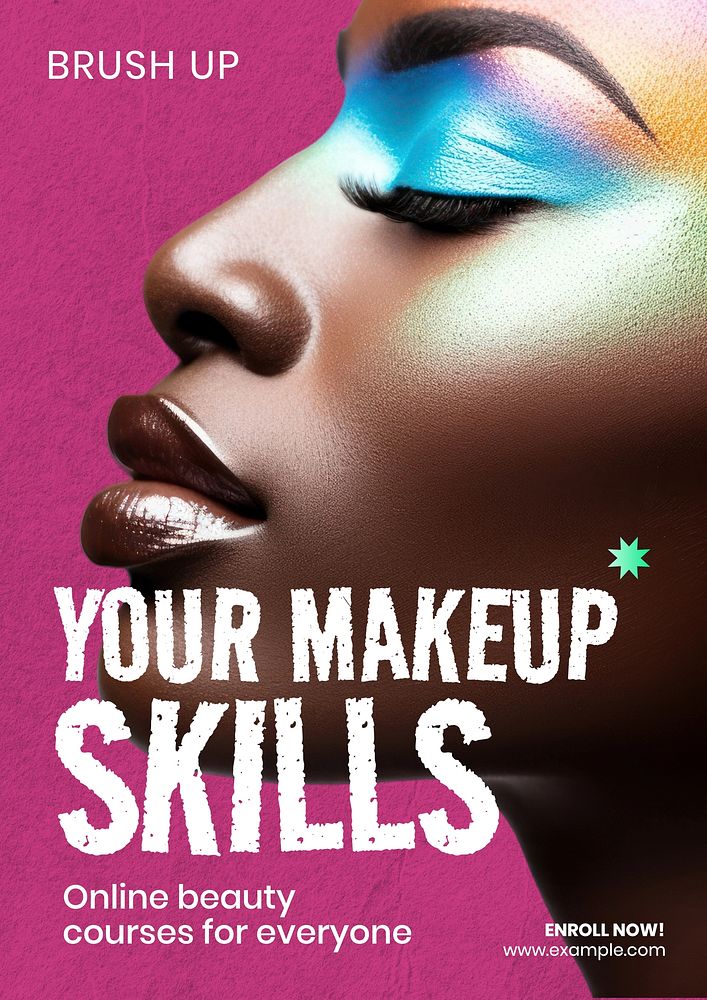 Makeup class poster template