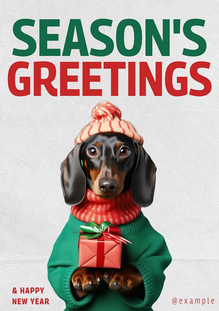 Season's greetings poster template and design