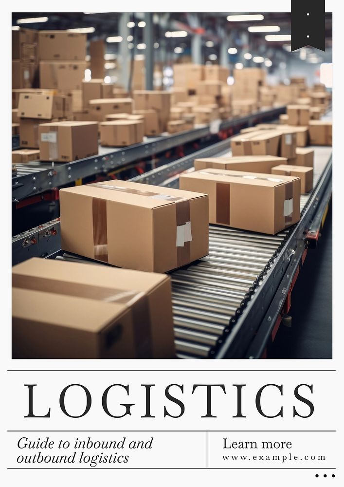 Logistics poster template
