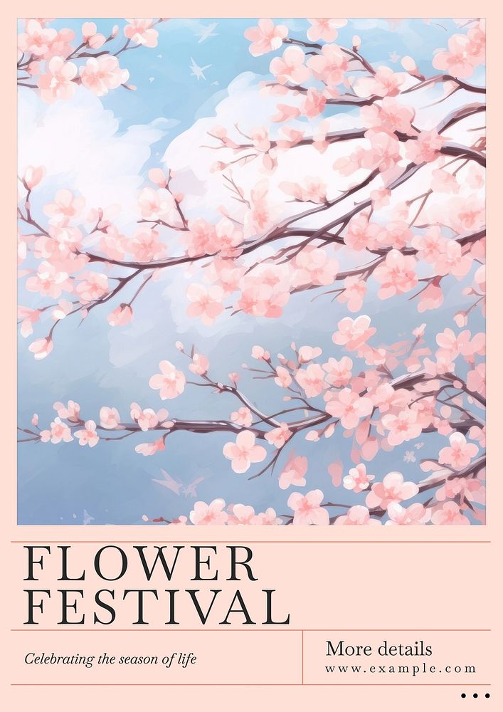 Flower festival poster template