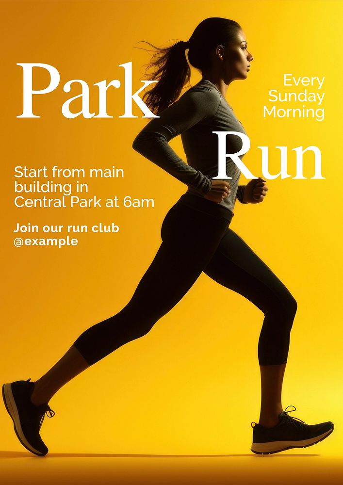 Park run poster template