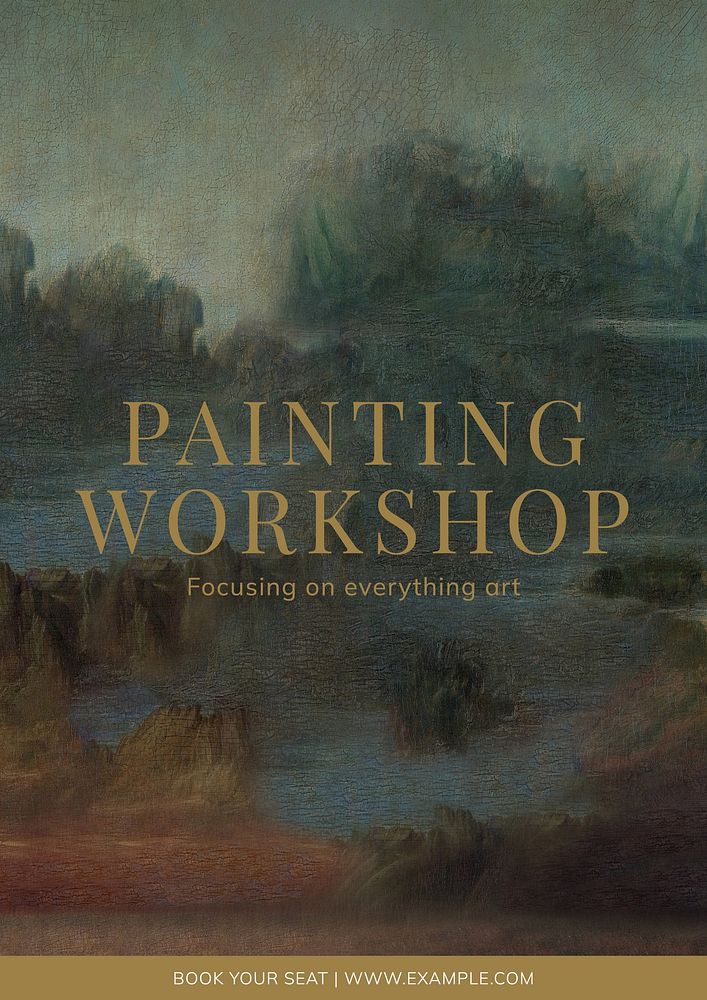 Painting workshop poster template