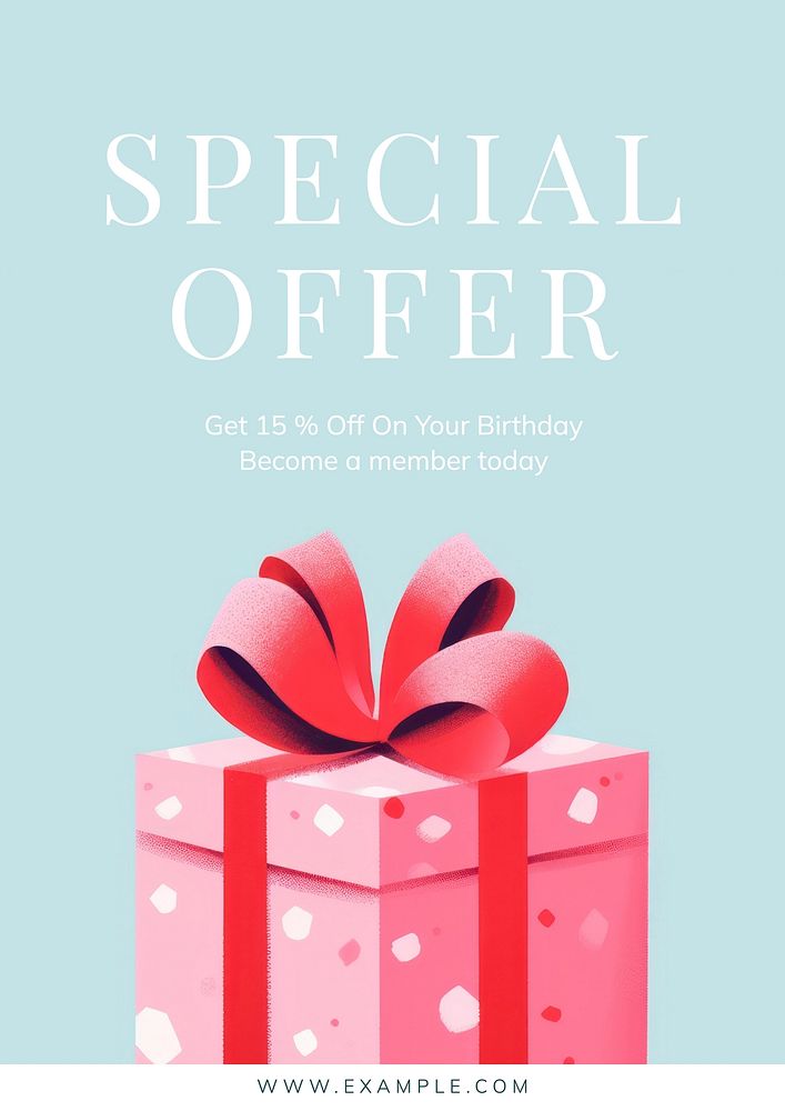Birthday promotion poster template