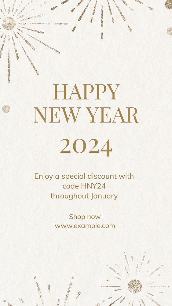 New year sale Instagram story template