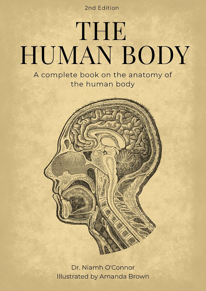 Anatomy textbook cover template