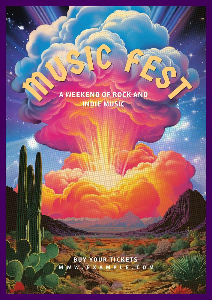 Music fest poster template