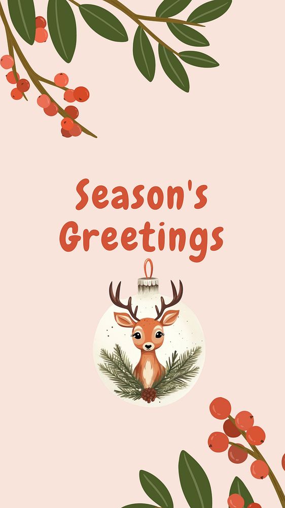 Season's greetings Instagram story template