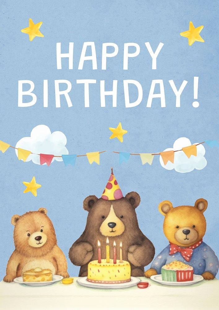 Happy birthday card template