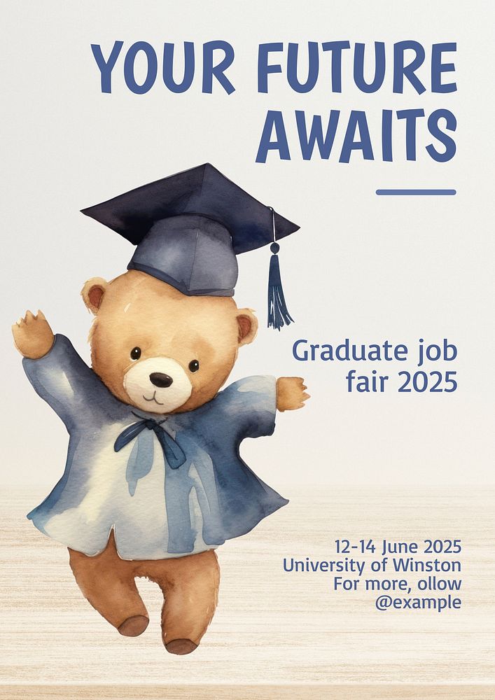 Graduate job fair poster template