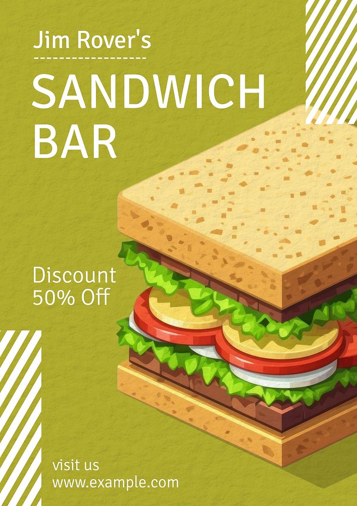 Sandwich bar poster template