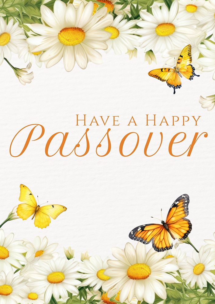 Happy passover poster template