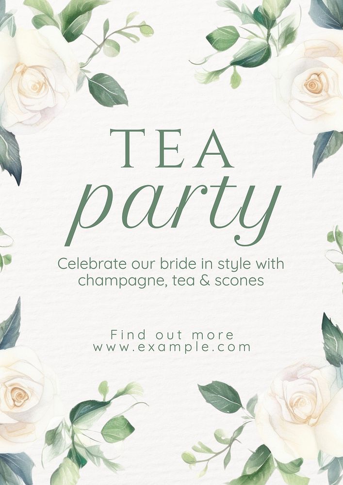 Tea party  poster template