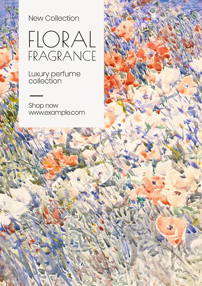 Floral fragrance  poster template