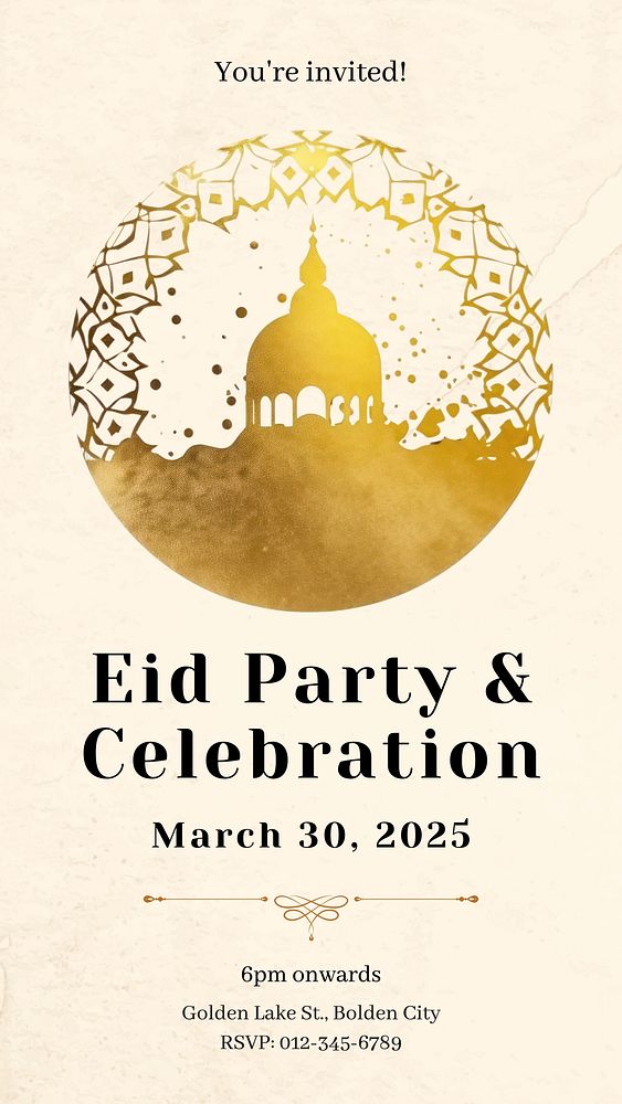 Eid party Facebook story template